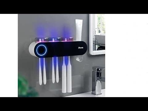 CHIWIN UV Tandenborstelhouder Zonder Boren video review videominiatuur
