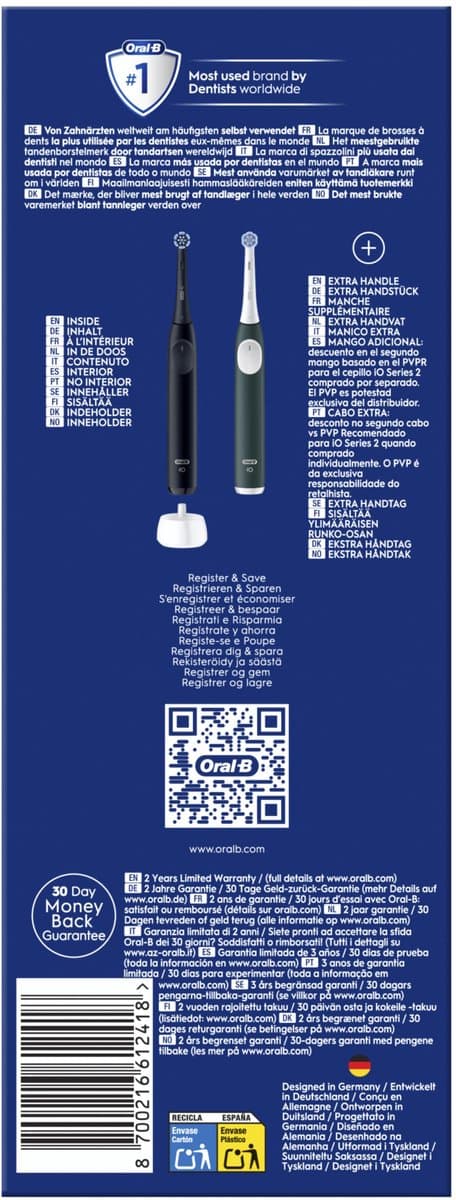 Oral-B iO2 Duopack Night Black & Forest Green thumbnail 10