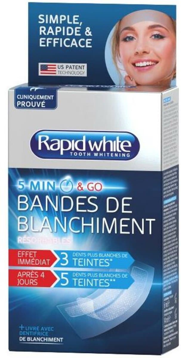 Rapid White Oplossende Bleaching Strips thumbnail 7