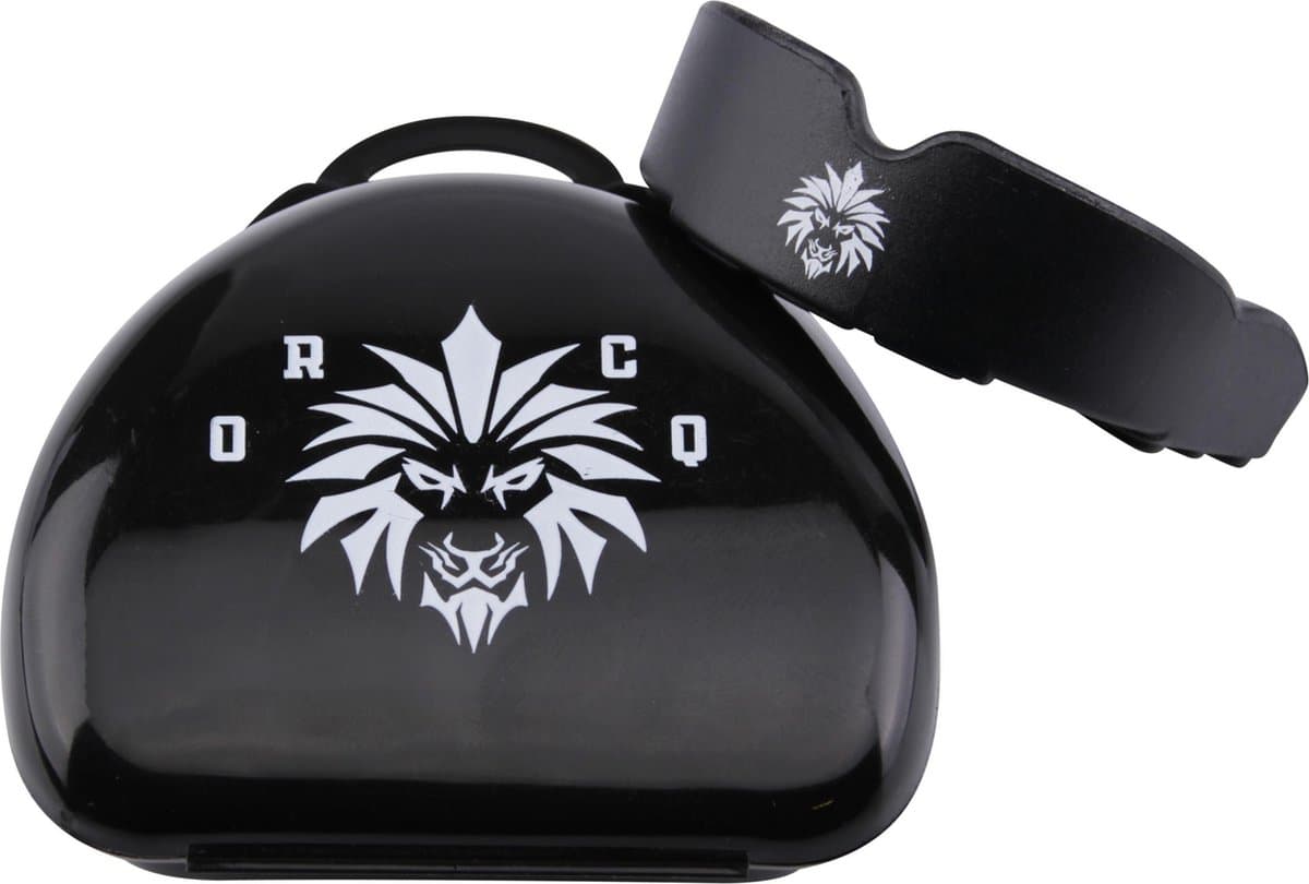 ORCQ Gebitsbeschermer - Mouthguard voor Boksen, Kickboksen en Hockey - Gebitsbeschermer voor volwassenen - Bitje met opbergdoosje - Zwart