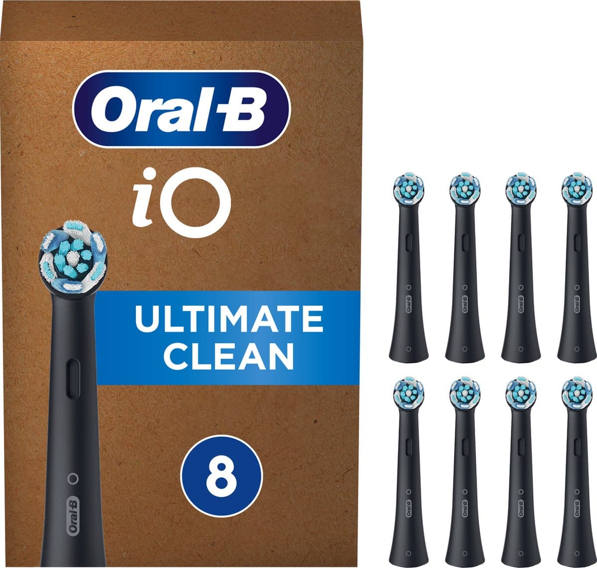Oral-B iO Ultimate Clean Black - Opzetborstels Voor Tandenborstel - Verpakking Van 8