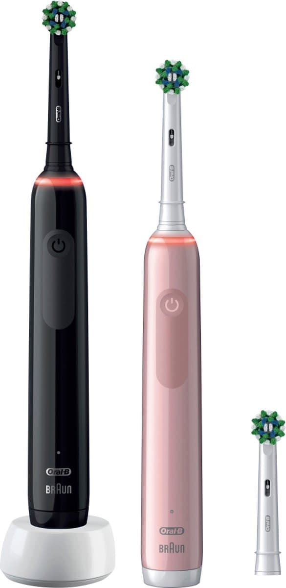 Oral-B Pro 3 3900 Duo Zwart & Roze thumbnail 13