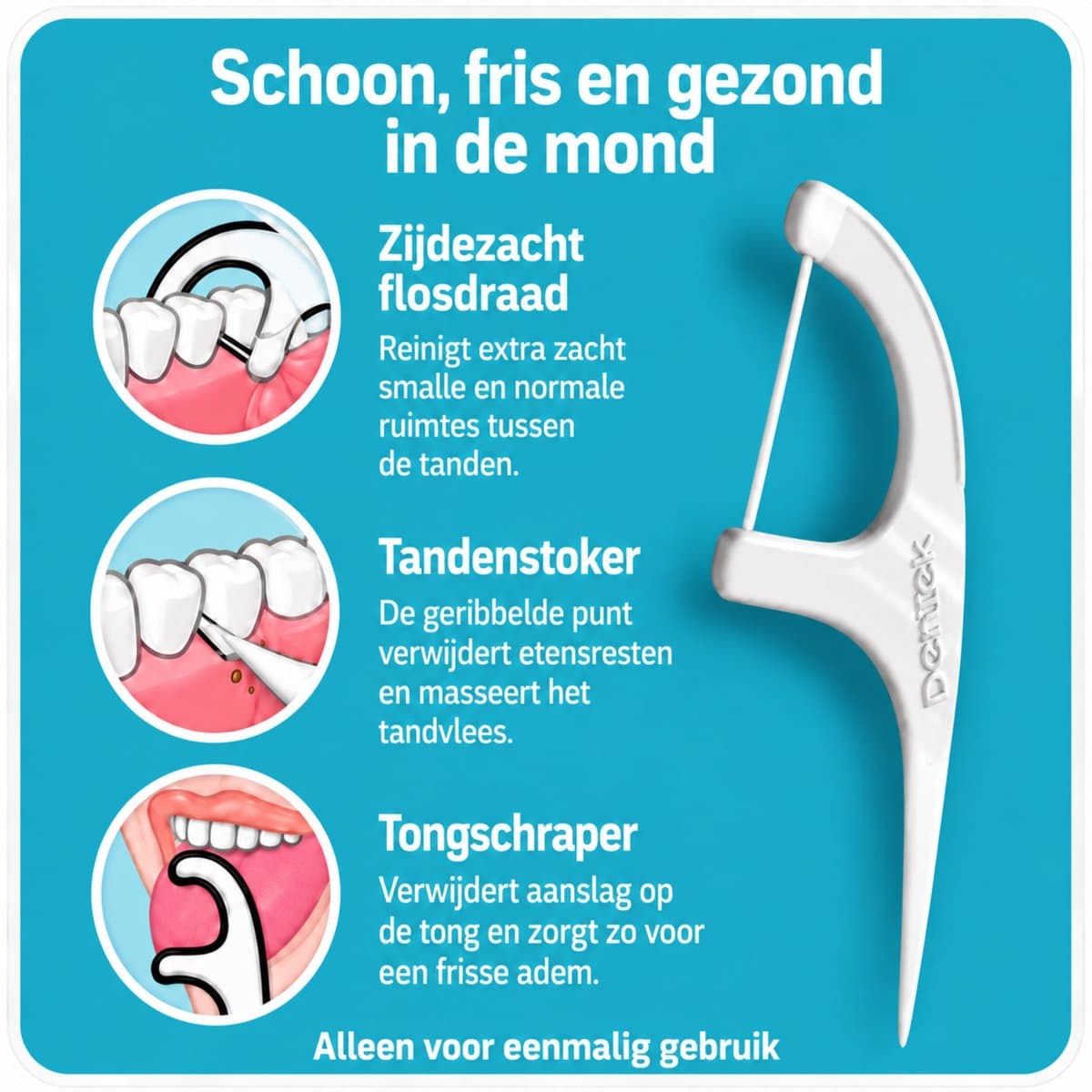 GUM Sensitive Clean Floss Picks 40 stuks thumbnail 3