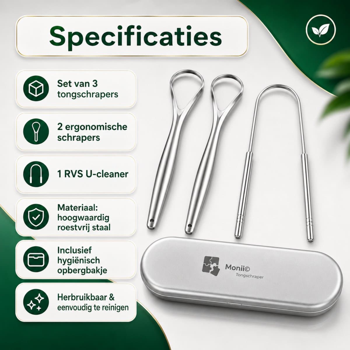 Monii Tongschraper Set RVS thumbnail 7
