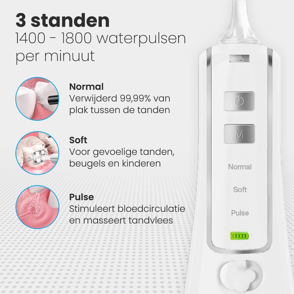 Auronic Waterflosser Draadloos 300ml thumbnail 2