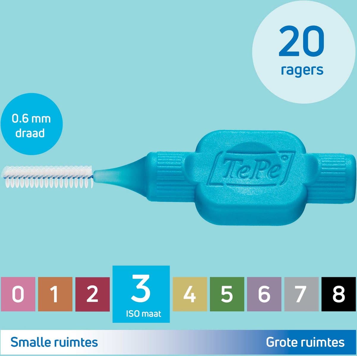 TePe Interdentale Ragers Blauw 0,6mm thumbnail 12