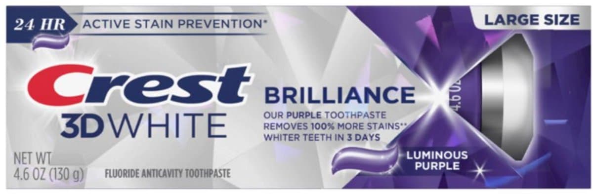 Crest 3D White Brilliance Purple Whitening 3-Pack thumbnail 6