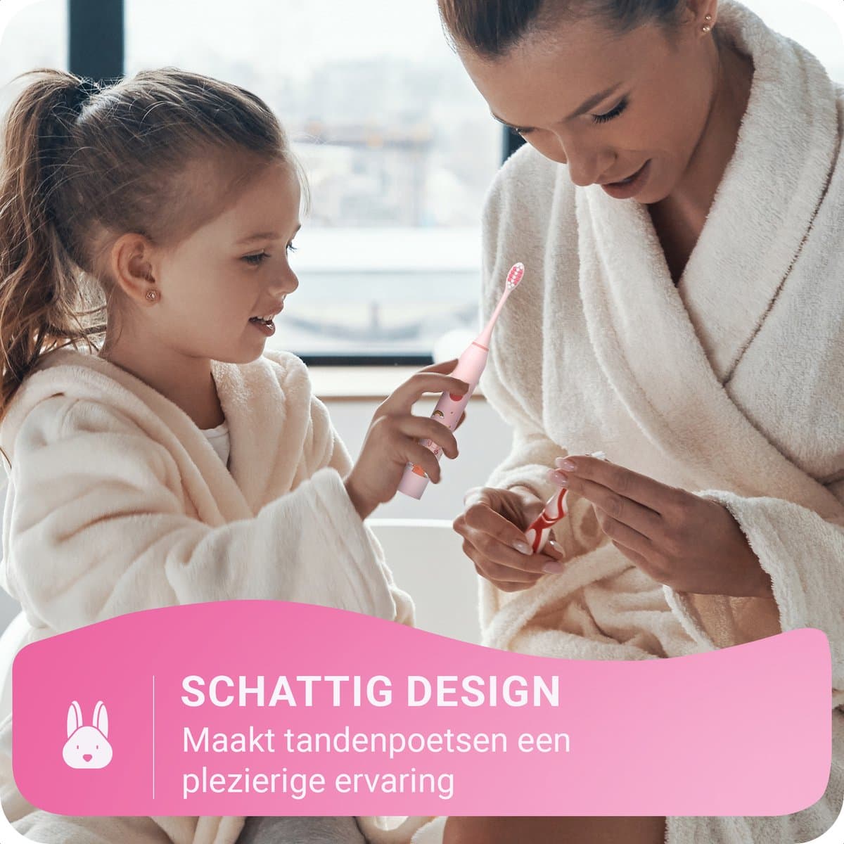 JT Sonische Kindertandenborstel Roze Konijn thumbnail 6