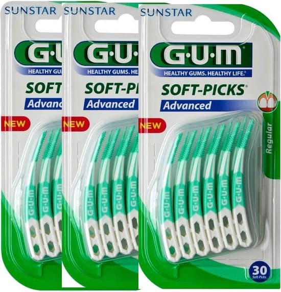 GUM Soft Picks Advanced Regular - 3 x 30 Ragers