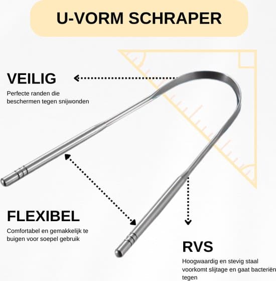 3-in-1 RVS Tongschraper Set thumbnail 3