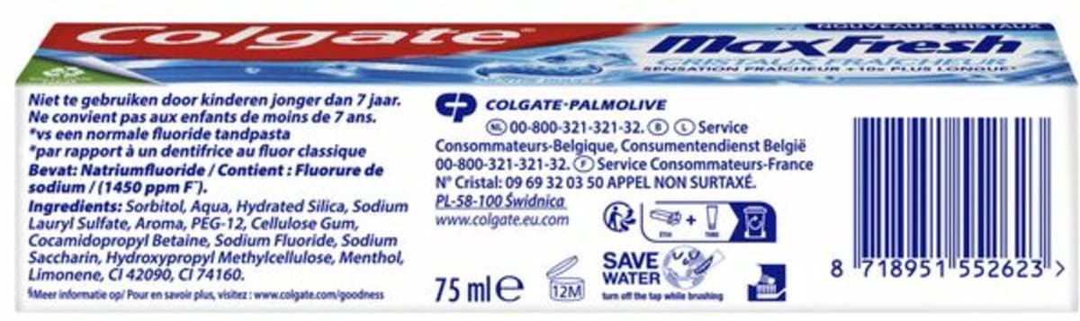 Colgate Max Fresh Cooling Crystals 3x75ml thumbnail 5