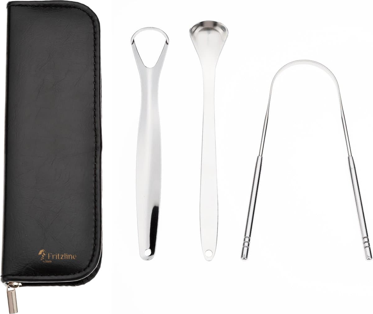 Fritzline Tongschraper 3-in-1 Set RVS thumbnail 2