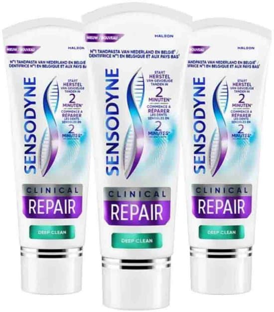 Sensodyne Clinical Repair Deep Clean 3x75ml