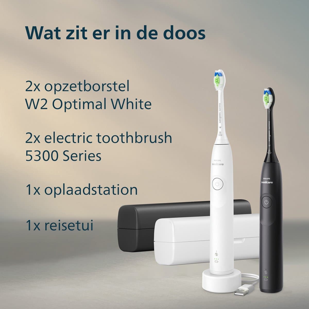 Philips Sonicare 5300 Duopack Wit & Zwart thumbnail 4