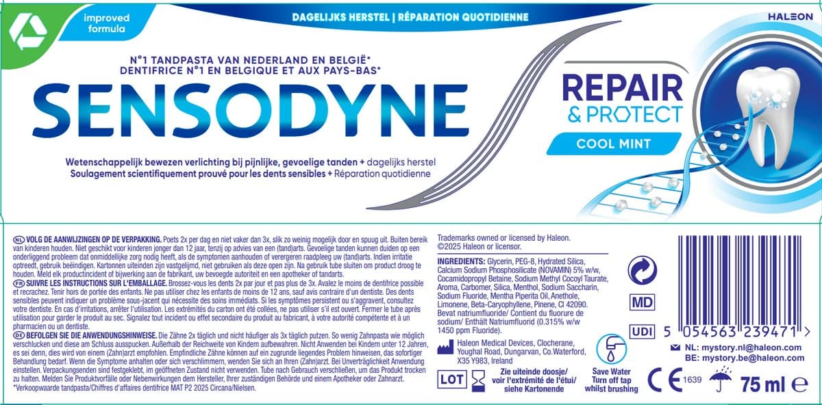 Sensodyne Repair & Protect Whitening 4x75ml thumbnail 6
