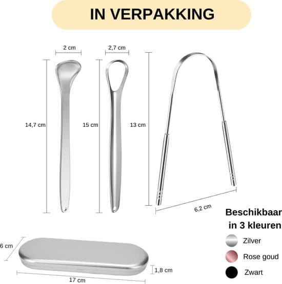 3-in-1 RVS Tongschraper Set thumbnail 8