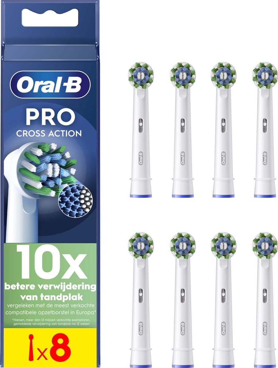 Oral-B Cross Action Pro Opzetborstels 8-pack