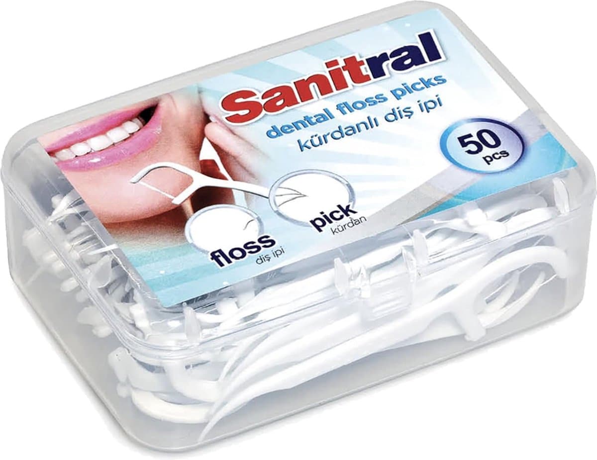 Sanitral Flosspicks 200 Stuks thumbnail 4