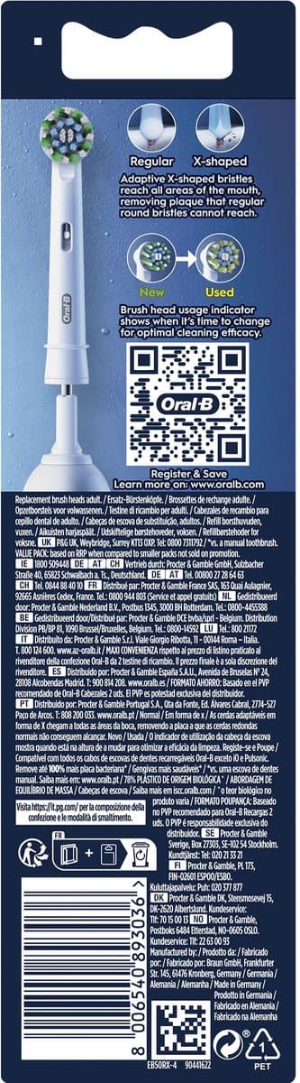 Oral-B Cross Action Pro Opzetborstels 4x thumbnail 7