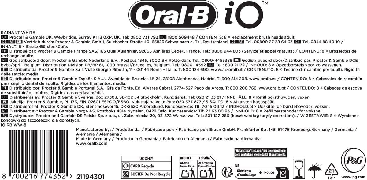 Oral-B iO Radiant White Opzetborstels 8 Stuks thumbnail 13