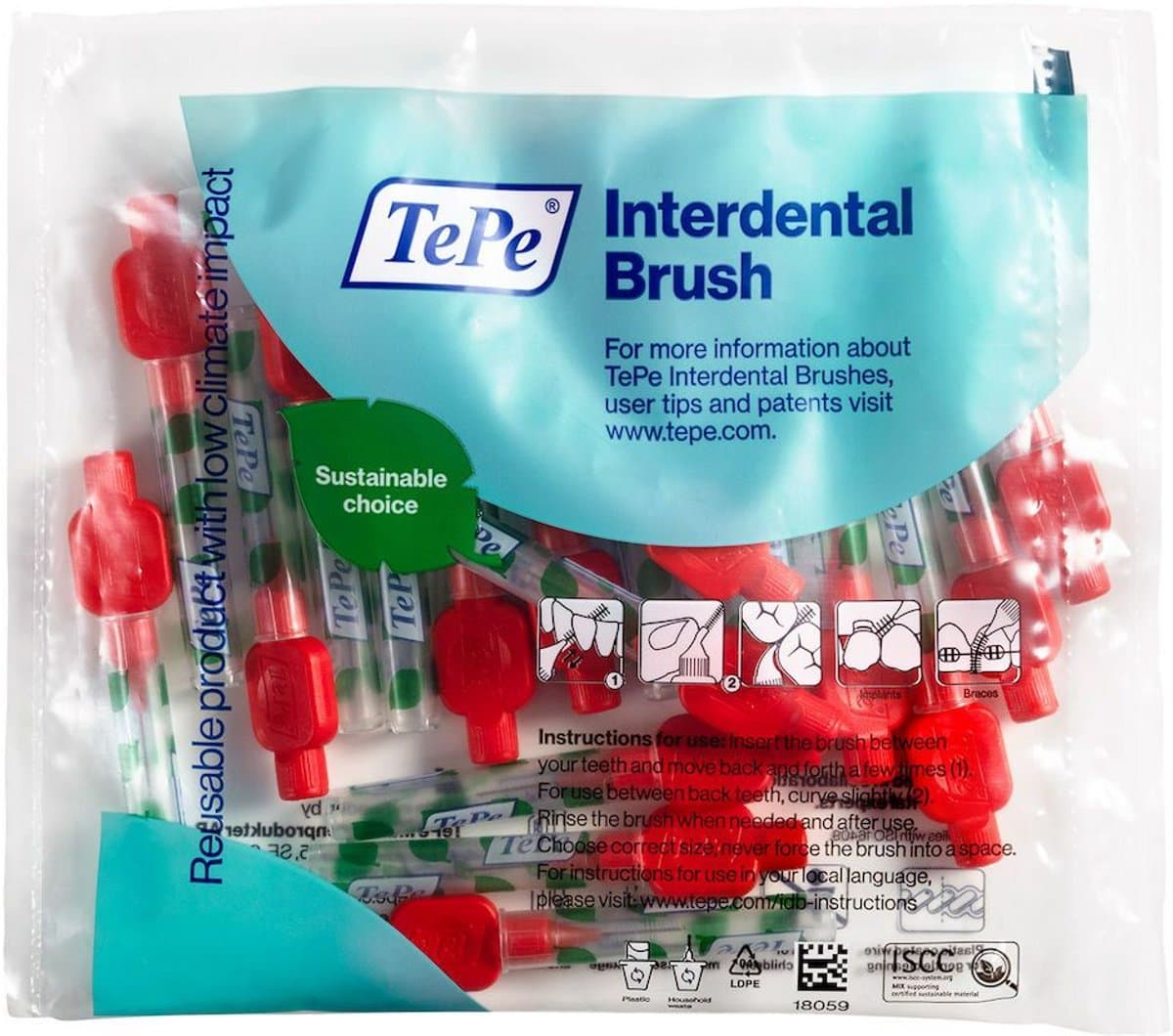 TePe Interdentale Ragers Rood 0,5mm (20st) thumbnail 12