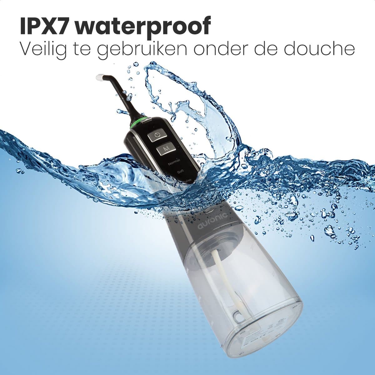 Auronic Waterflosser Draadloos 300ml thumbnail 7