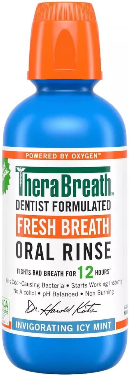TheraBreath Fresh Breath Mouthwash - Icy Mint - Mondwater - 473ml