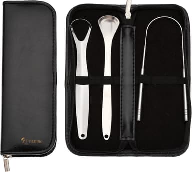 Fritzline Tongschraper 3 in 1 Set - Mondverzorging - Tongreiniger - Tong Schraper - Tongue Scraper