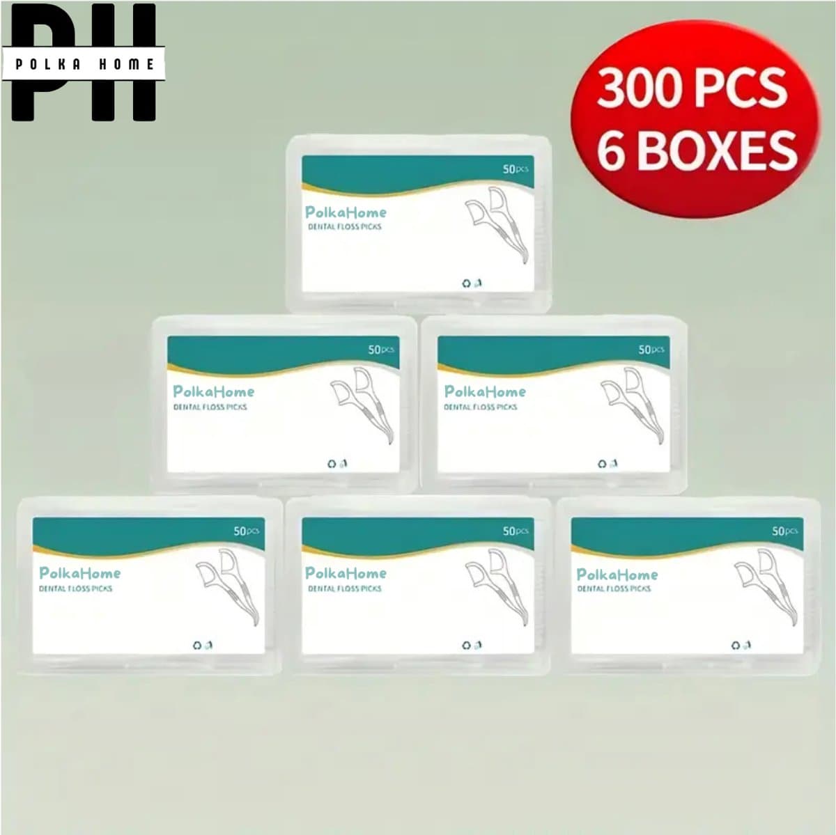 PolkaHome Tandzijde Flossticks 300 Stuks thumbnail 3