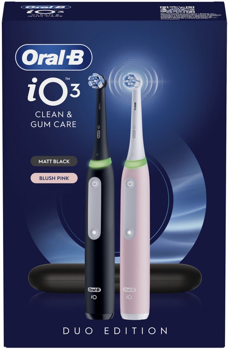 Oral-B iO 3 Duo Zwart & Roze met Reisetui thumbnail 13