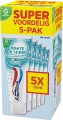 Aquafresh White & Shine – Tandpasta – Wittere tanden – Supervoordelig - 5x75ml