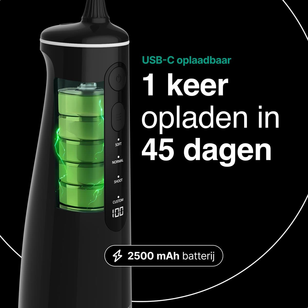 Vivid Green Waterflosser Draadloos 6 Opzetstukken thumbnail 7