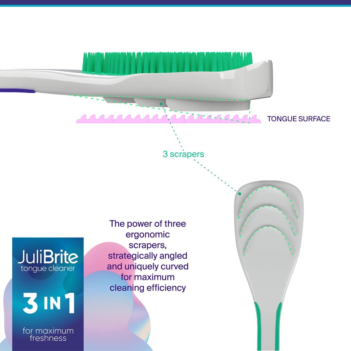 JuliBrite 3-in-1 Tongreiniger met Gel thumbnail 8