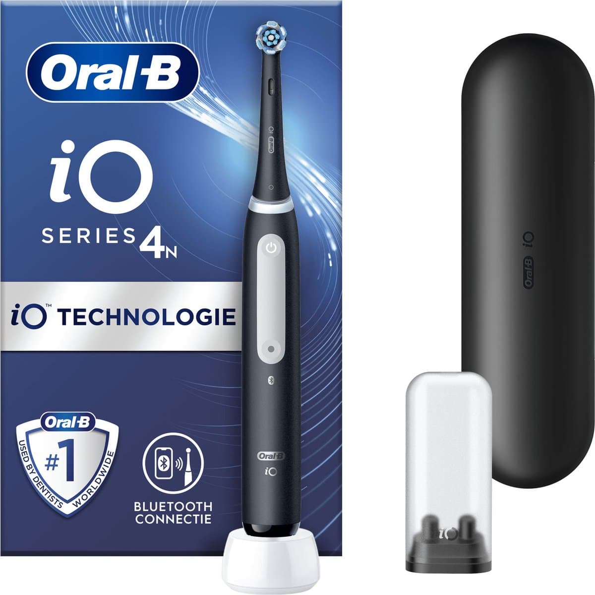 Oral-B iO 4N - Zwart - Elektrische Tandenborstel - Ontworpen Door Braun