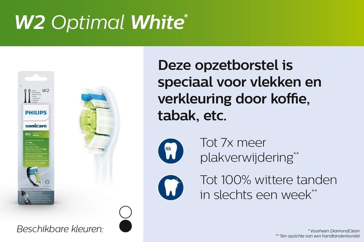 Philips Sonicare W2 Optimal White Opzetborstels thumbnail 10