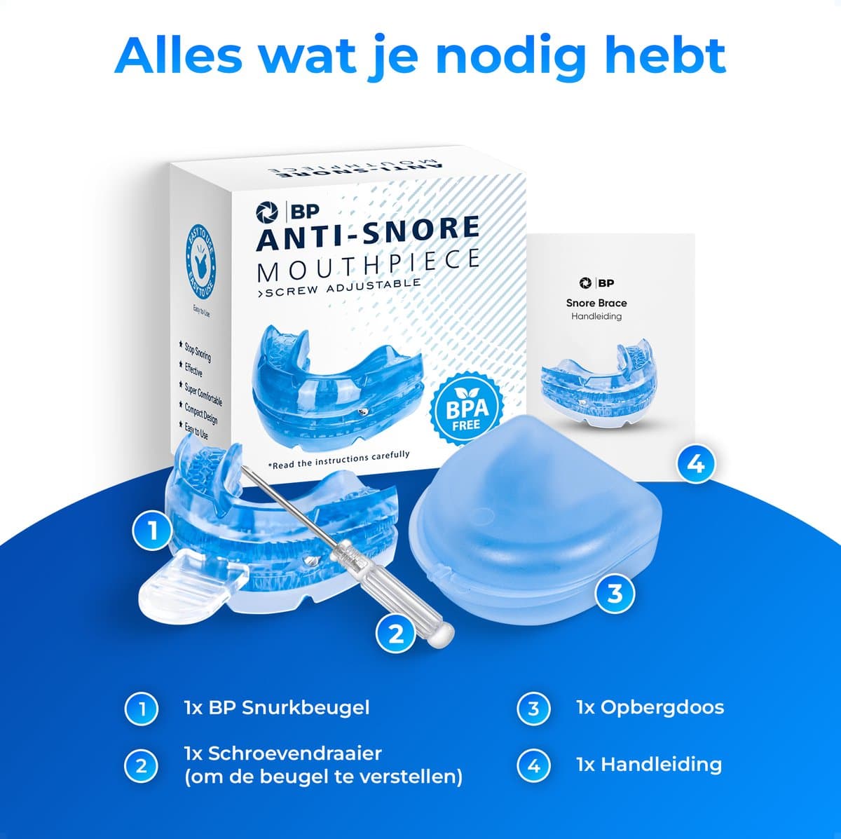 BP® Snurkbeugel Verstelbaar Blauw thumbnail 6