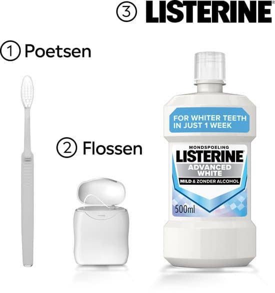 Listerine Advanced White Mondwater 3x500ml thumbnail 2