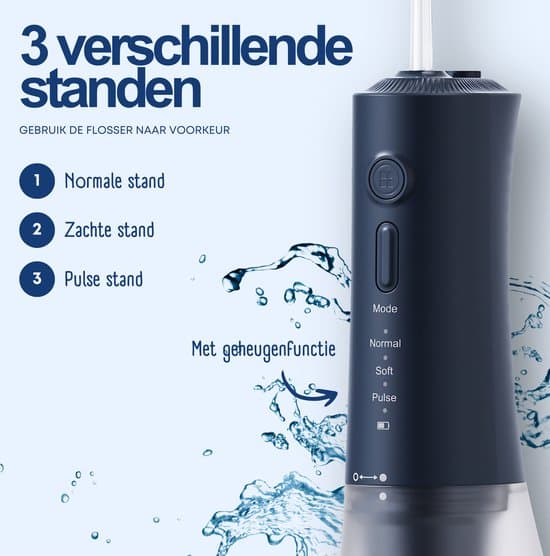 RYER Waterflosser Draadloos 320ml thumbnail 2