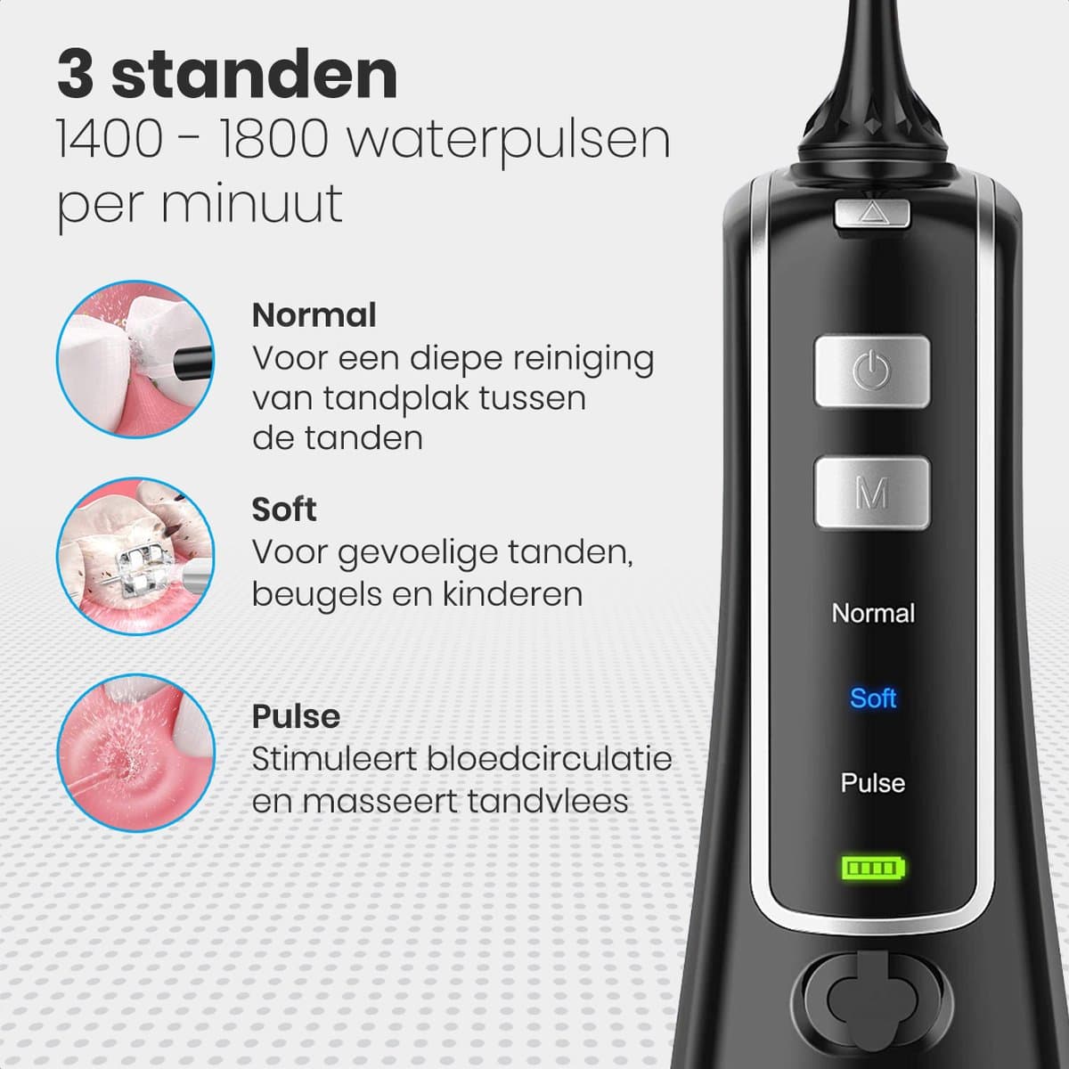 Auronic Waterflosser Draadloos 300ml thumbnail 2