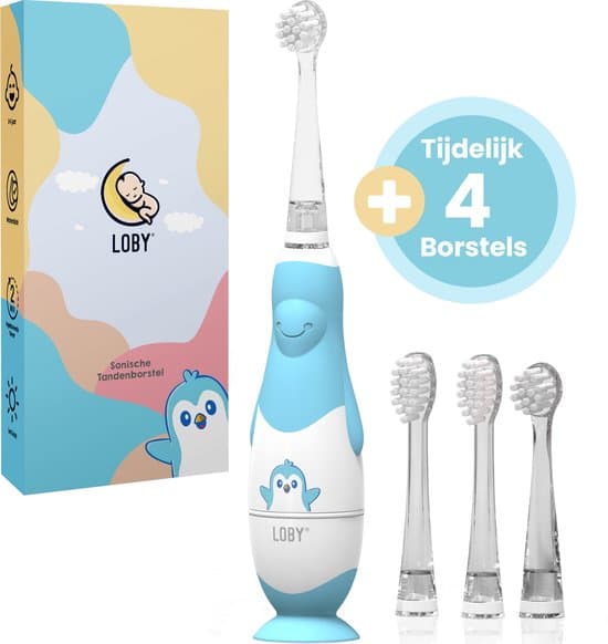 Loby Kindertandenborstel 0-4 Jaar Blauw