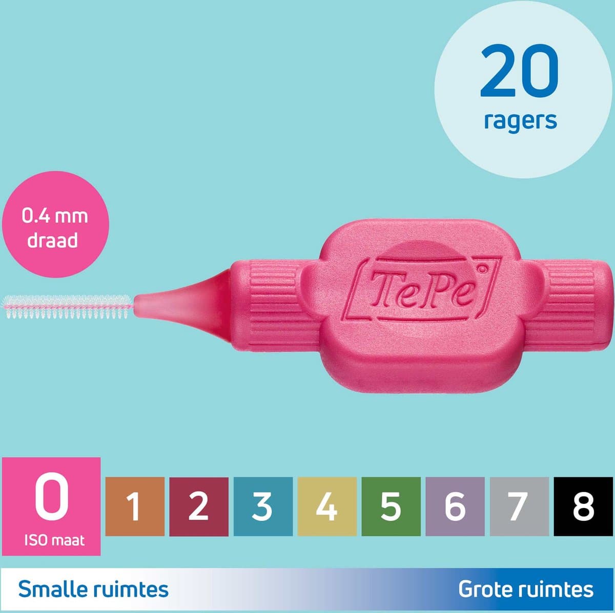 TePe Ragers Roze ISO 0 (0,4mm) 20 stuks thumbnail 10