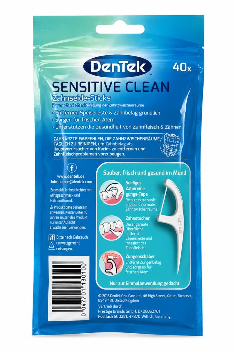 GUM Sensitive Clean Floss Picks 40 stuks thumbnail 4