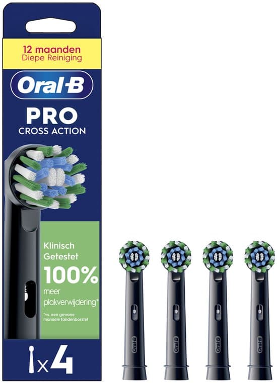 Oral-B Cross Action Pro opzetborstels 4 stuks