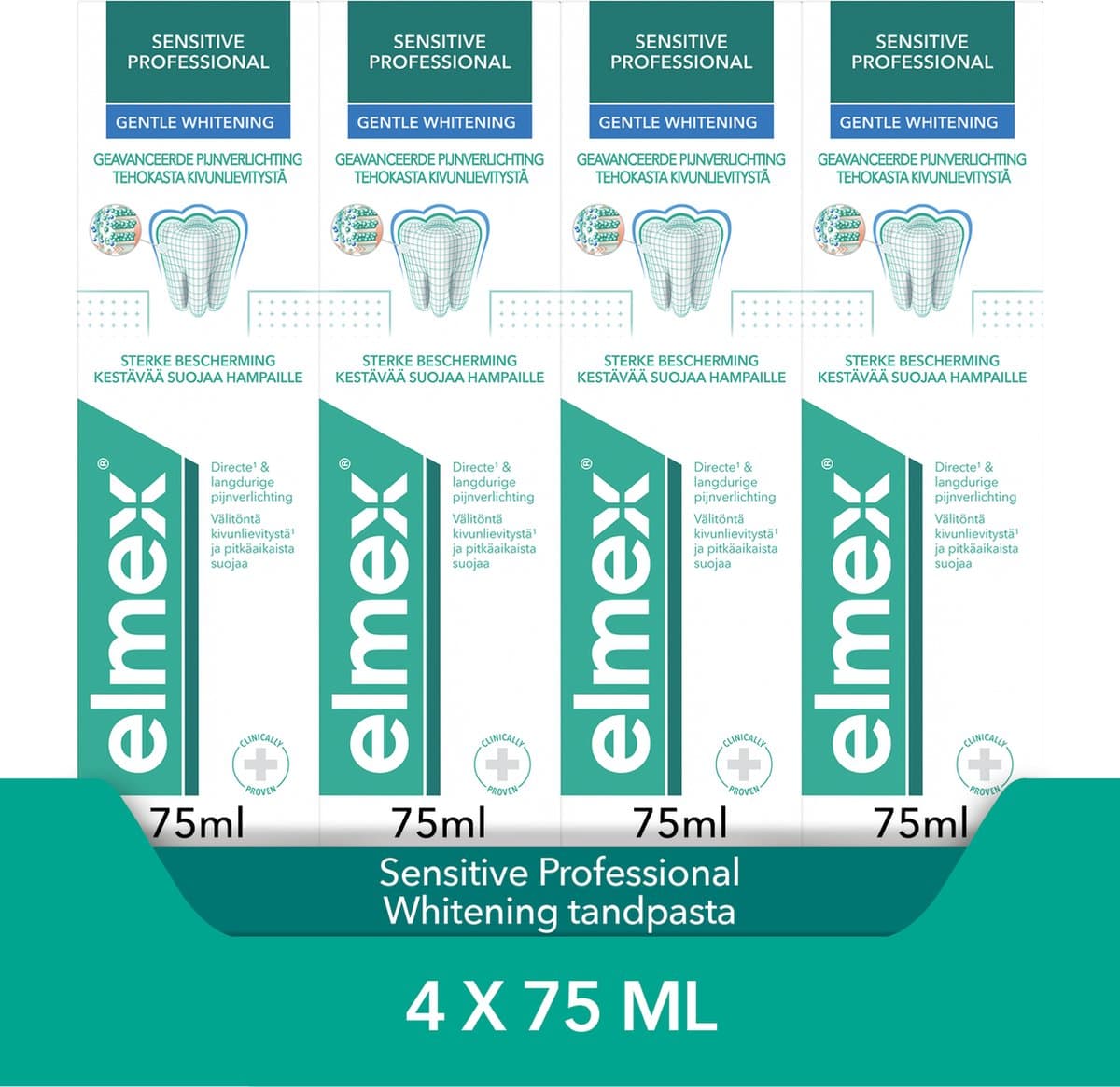 Elmex Sensitive Whitening Tandpasta 4x75ml thumbnail 7