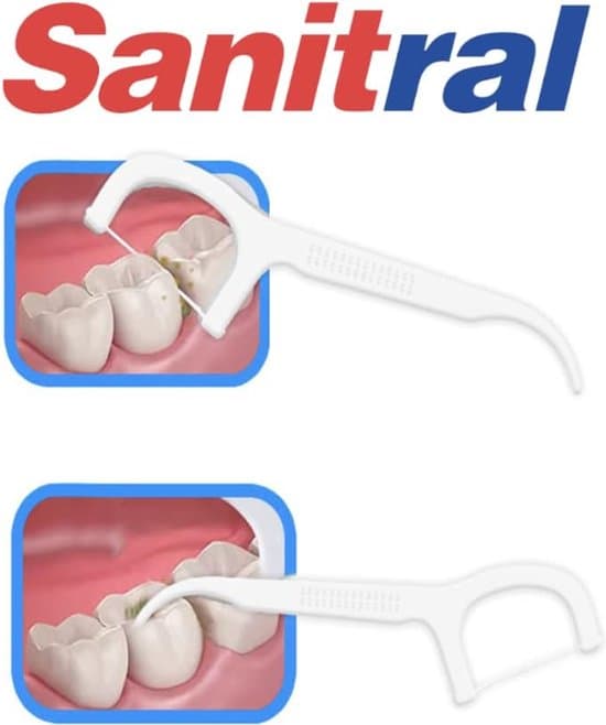 Sanitral Flosspicks 200 Stuks thumbnail 3