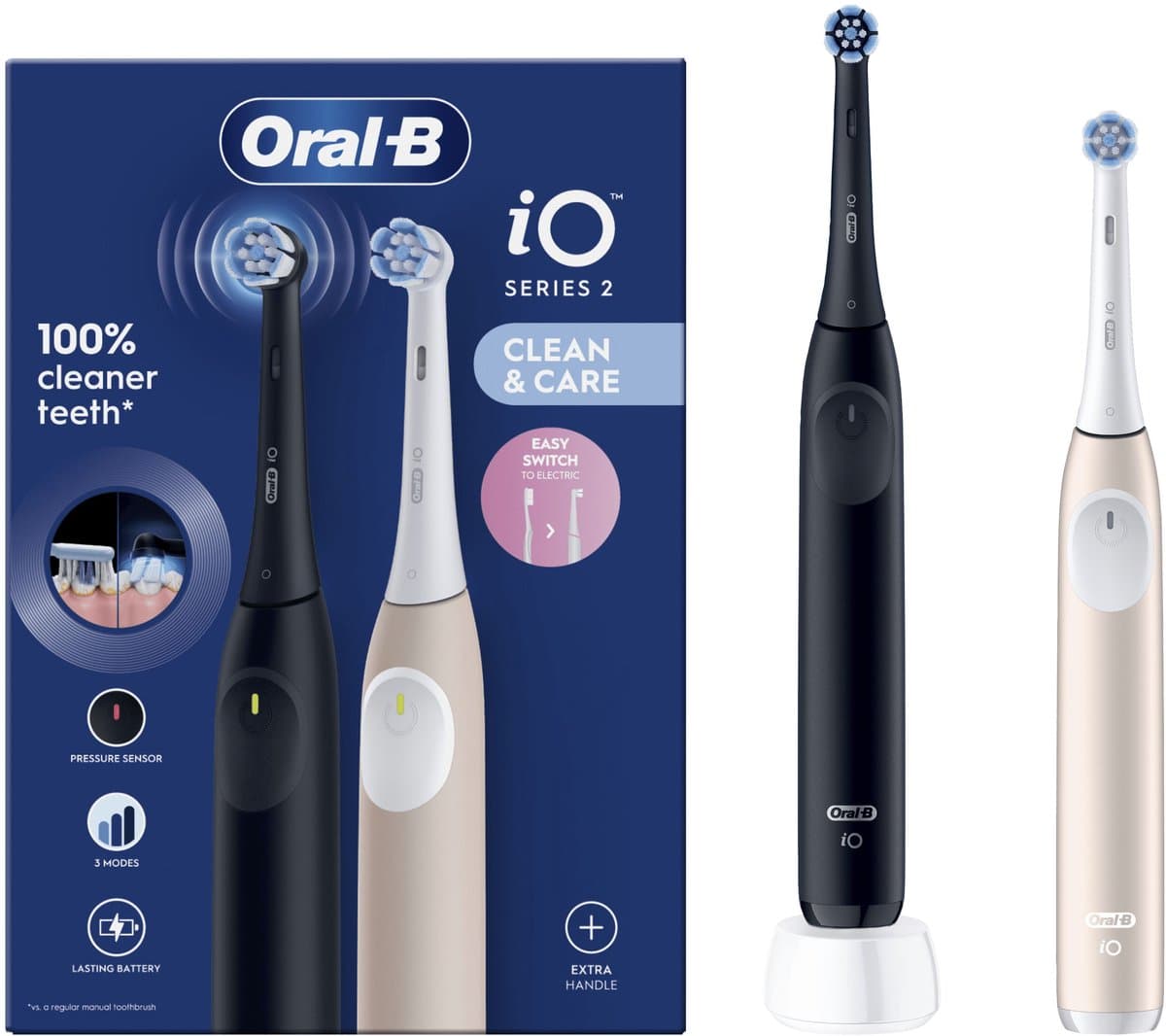 Oral-B iO2 Duo Pack Night Black & Calm Pink thumbnail 10