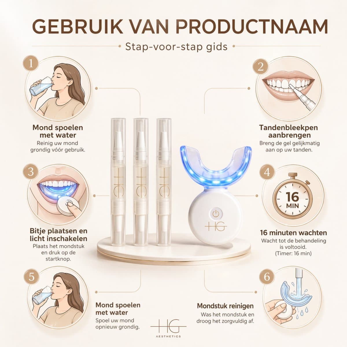HG Aesthetics Tandenbleek Set LED thumbnail 8