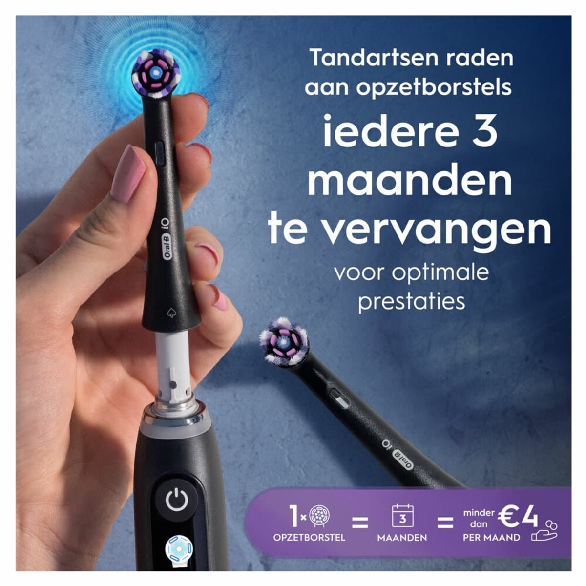 Oral-B iO Radiant White Zwart 4-pack thumbnail 3