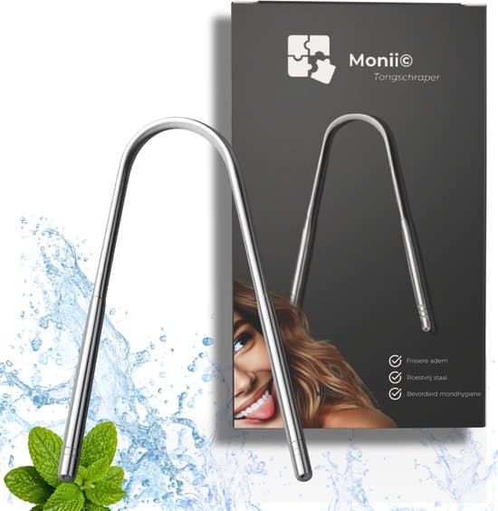 Monii Tongschraper - RVS - Tongreiniger - Tongborstel - Mondverzorging - Tongue Scraper