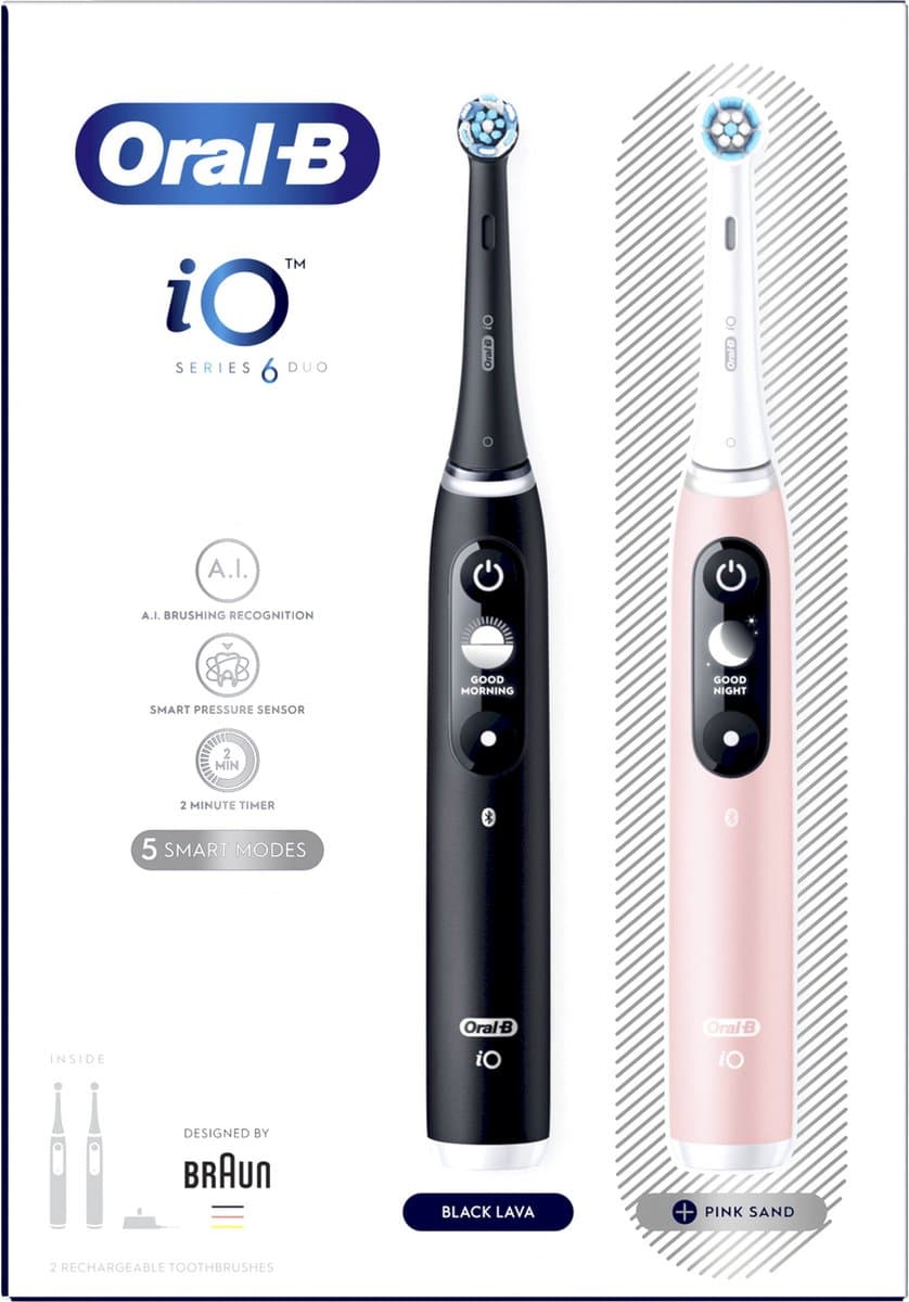 Oral-B iO 6 Zwart/Roze Magnetisch thumbnail 3